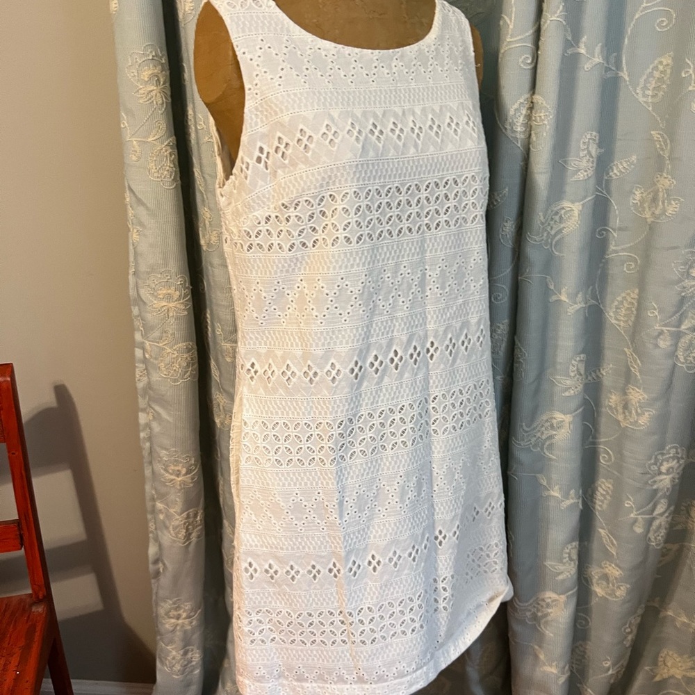 Heyton white eyelet dress